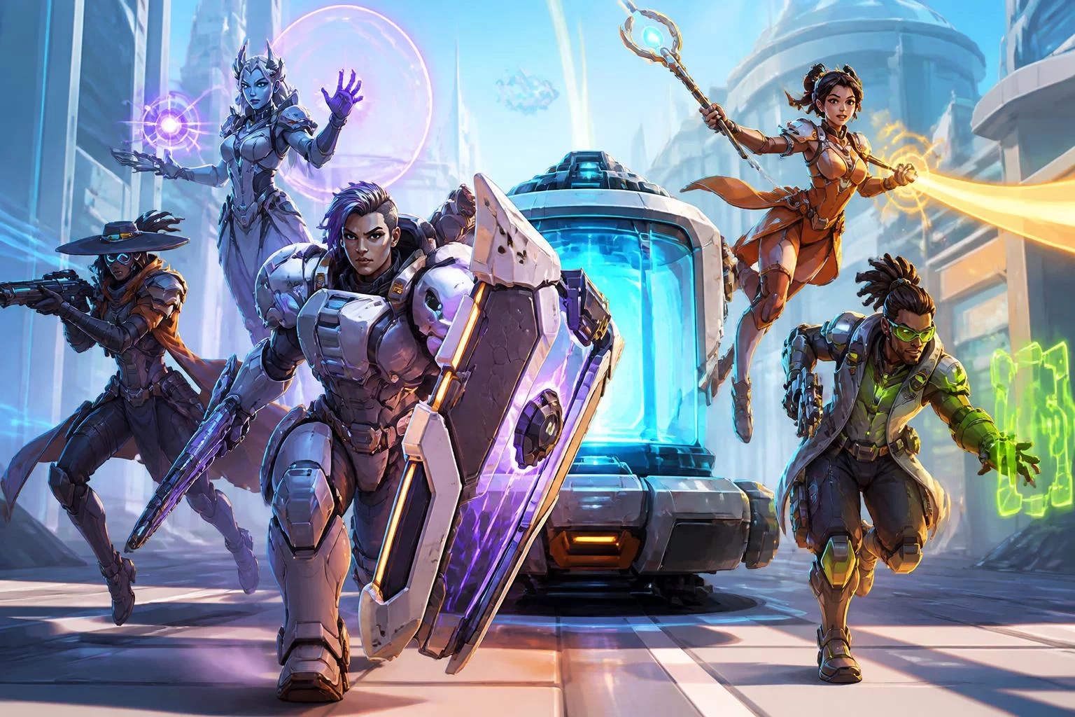 Original Overwatch 2 editorial game illustration